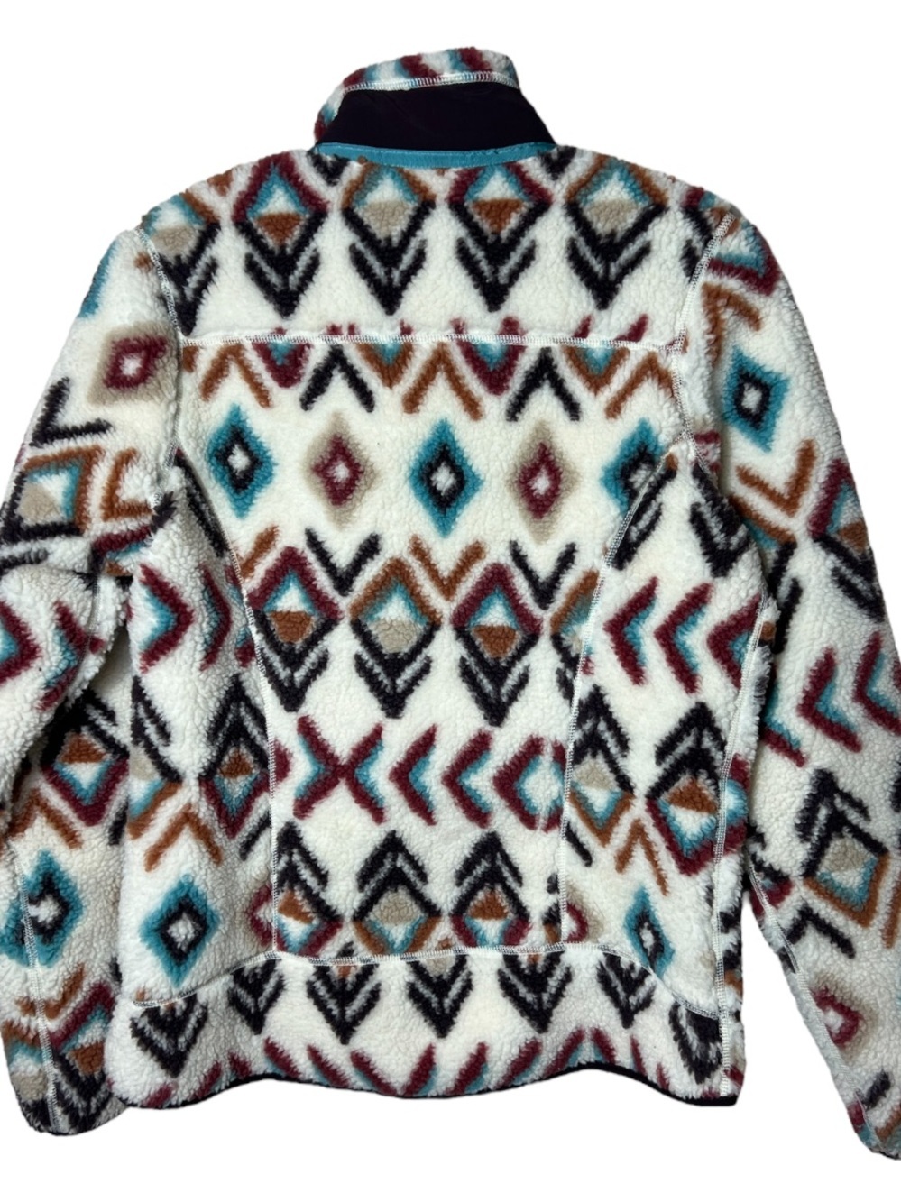 Patagonia Classic Retro-X Fleece Jacket Fern Dell Full Zip Geometric Retro Aztec - Picture 5 of 12